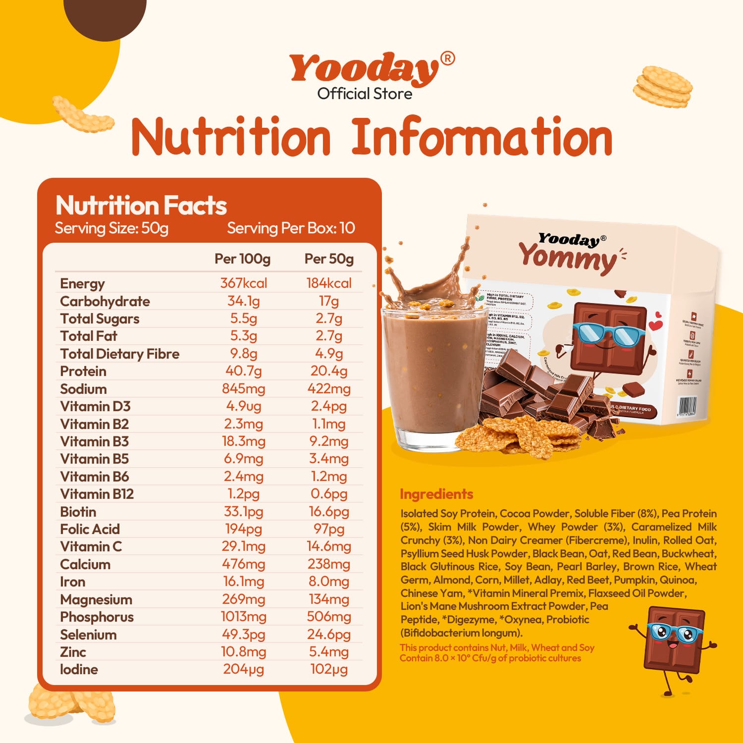 Yooday Yommy Meal Replacement 10sachet/box - Image 6